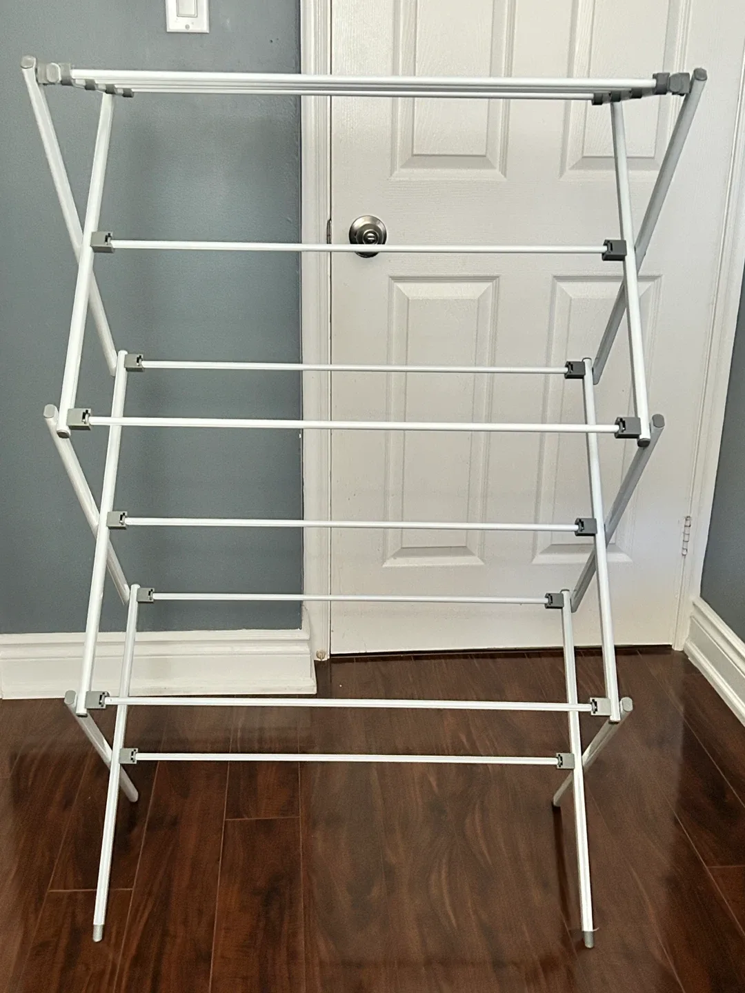 White Folding Clothes Drying Rack thumbnail