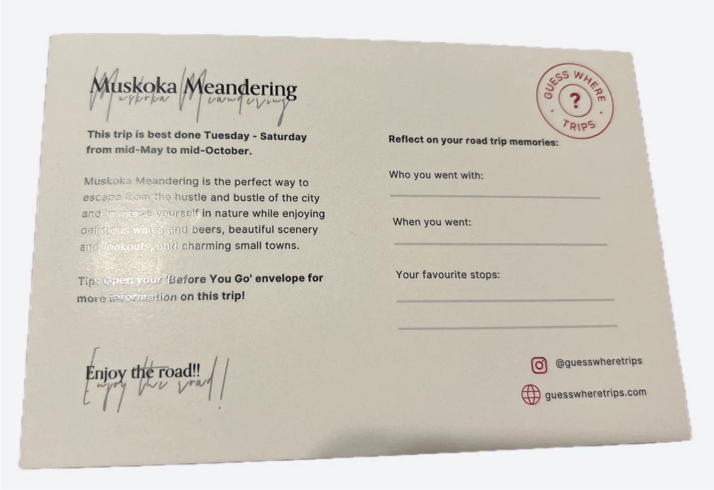 Guess Where Trips: Muskoka Meandering image indicator(3)