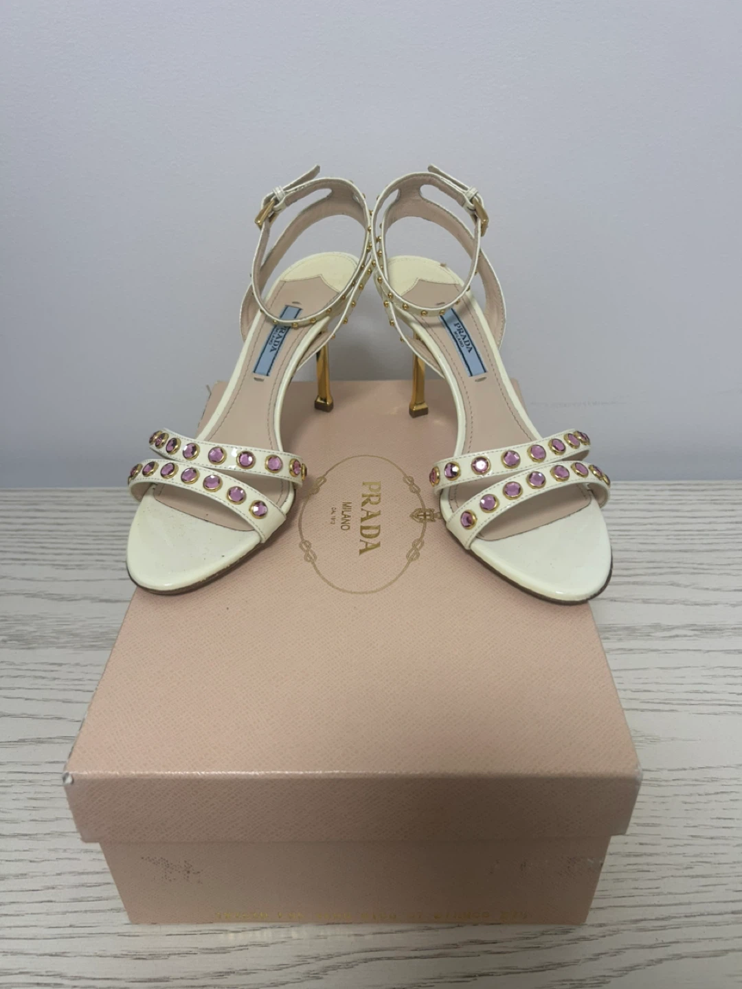 Prada White Heels, - photo 2