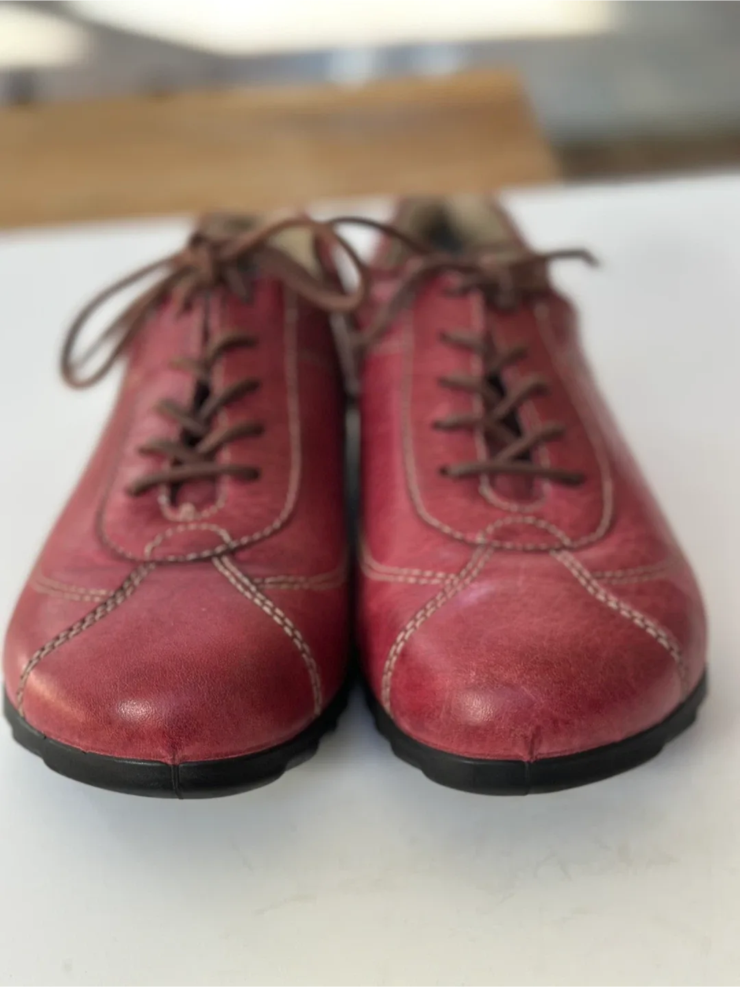 Ecco Red Leather Sneakers SIze: EUR 36/US5-5.5 thumbnail
