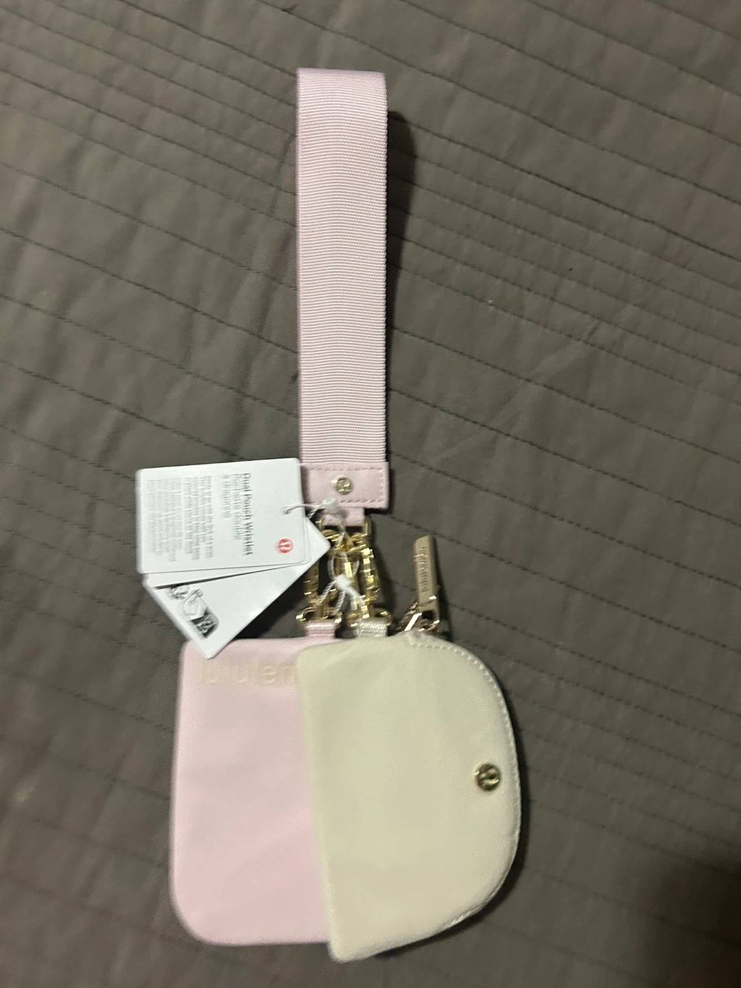 (Blissful Pink/Light Ivory) Lululemon Dual Pouch Wristlet