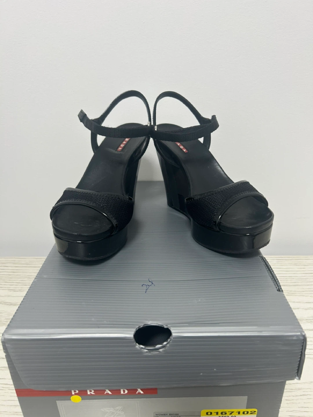 Prada Black Wedge Sandals - photo 2