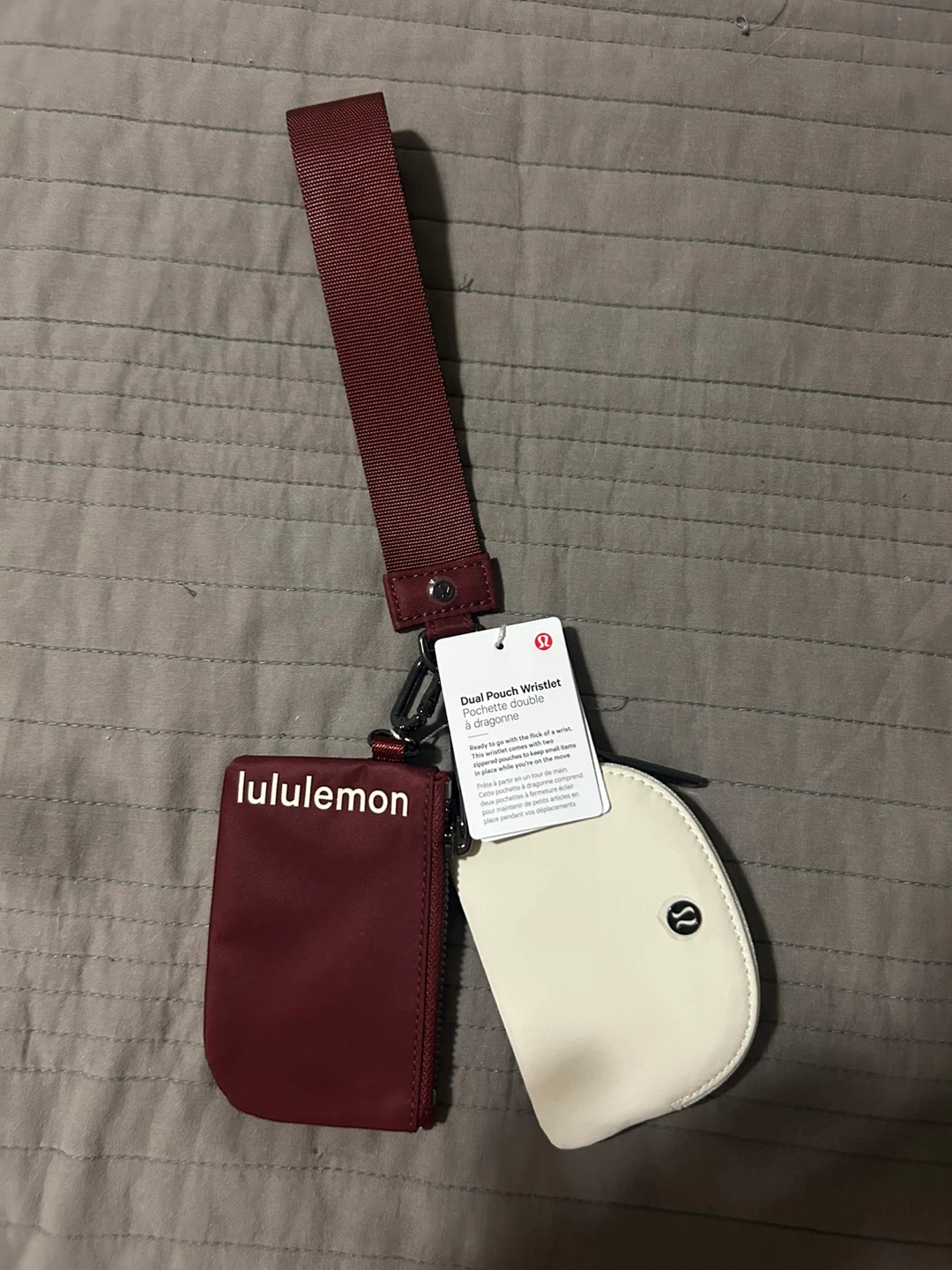 (Rockwood/Light Ivory) Lululemon Dual Pouch Wristlet