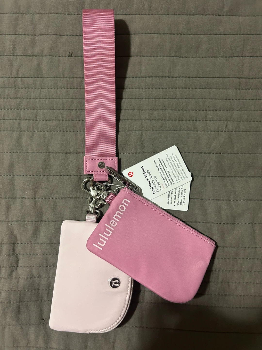(Pink Frosting/Blissful Pink) Lululemon Dual Pouch Wristlet