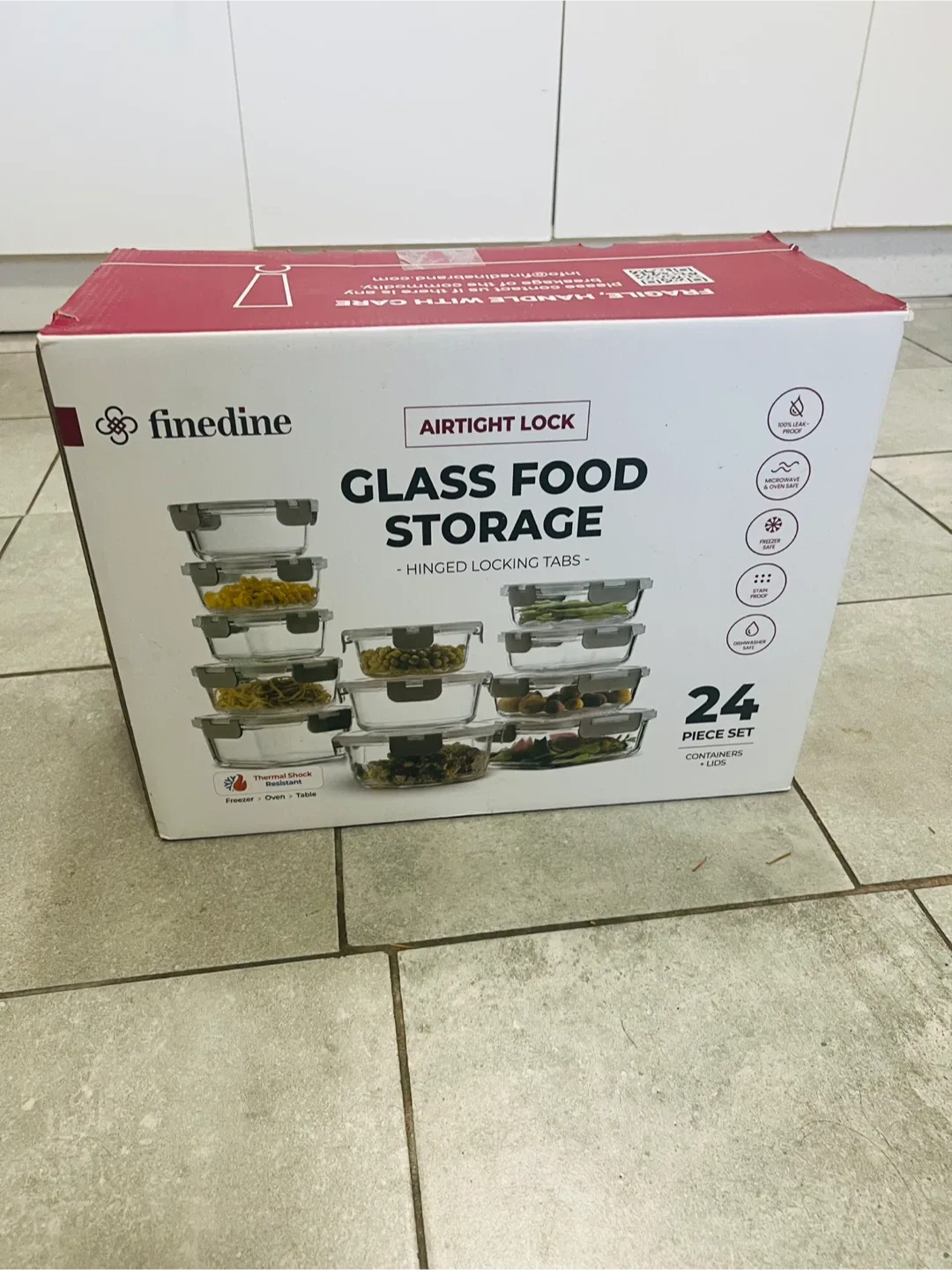 Finedine Airtight Lock Glass Food Storage - 21 Piece Set image indicator(2)