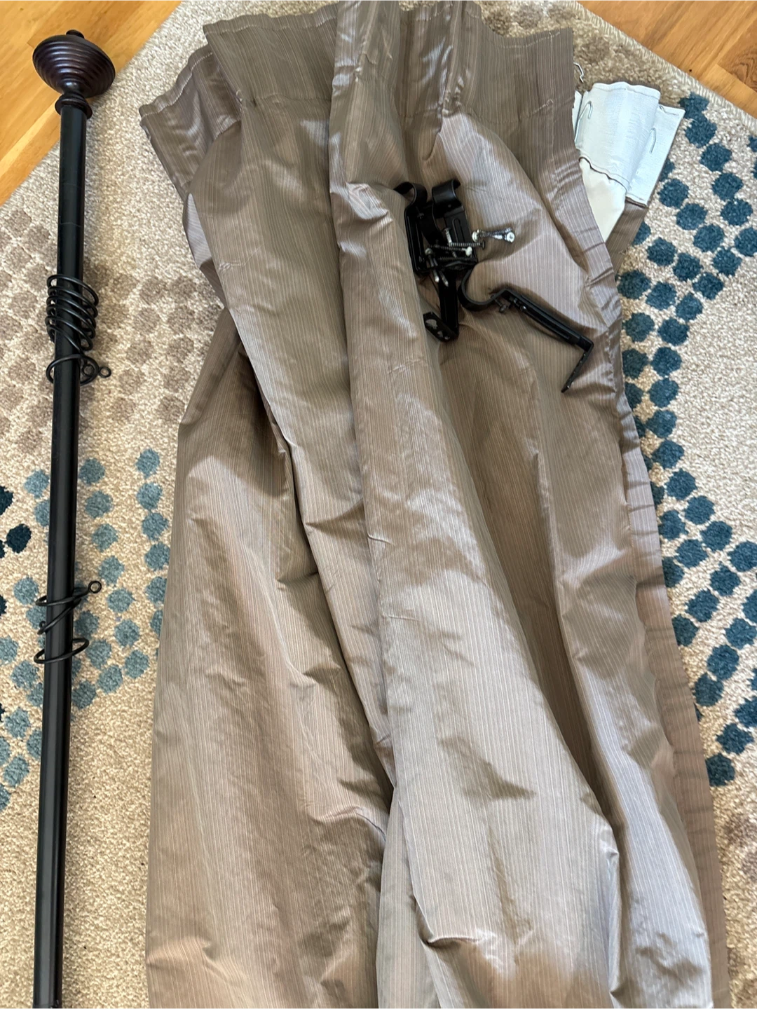 2 sets of Curtains with Rod- Free