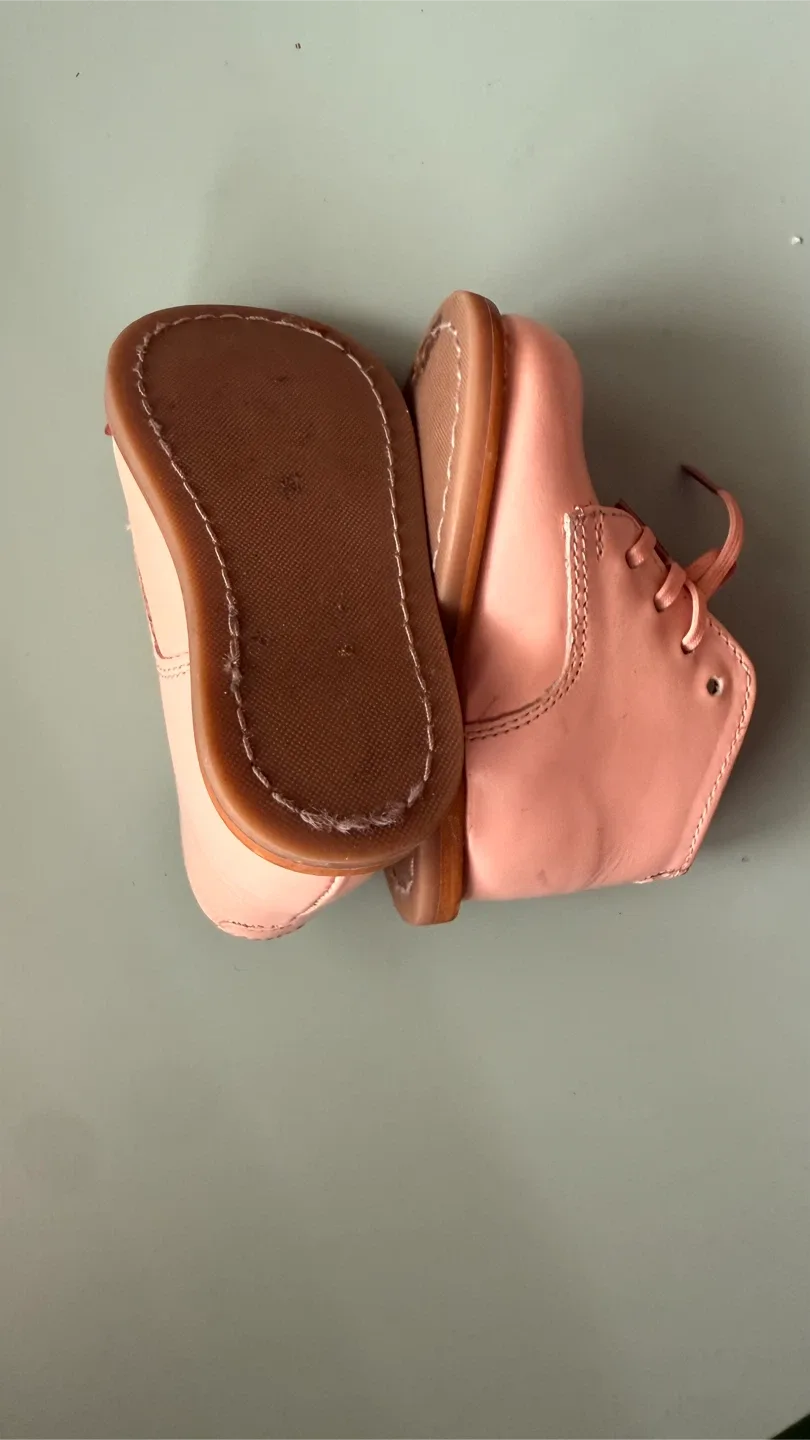 Josmo Classic Pink Leather Baby Hightops- Size 5 image indicator(5)