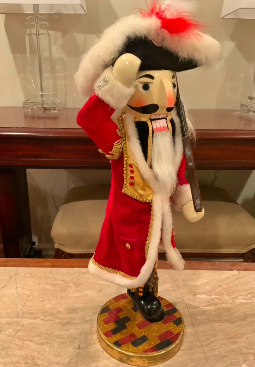 ⭐️LARGE VERY RARE VINTAGE SALUTING MARCHING SOLDIER NUTCRACKER image indicator(4)