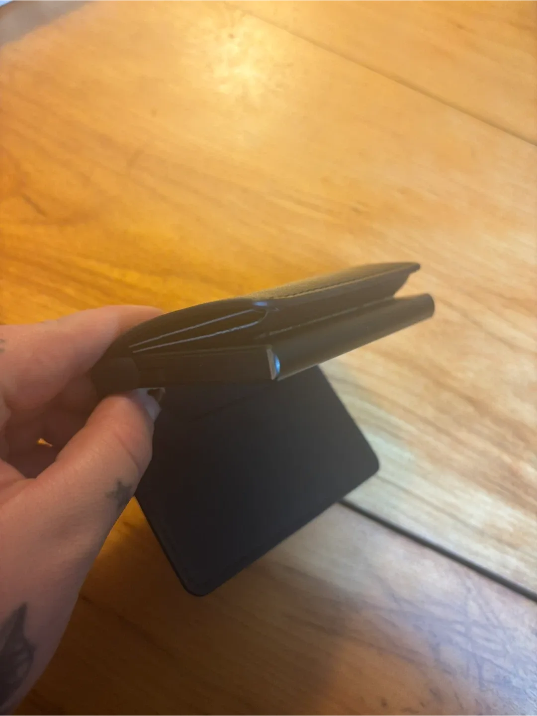 Leather Card Holder Wallet - Black image indicator(2)