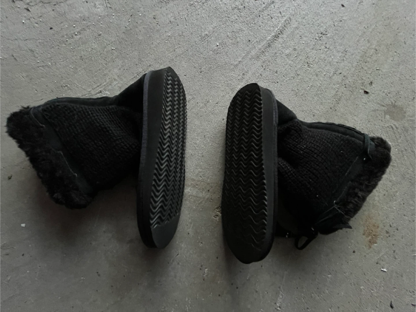 Black Knit Cuff Boots size 7