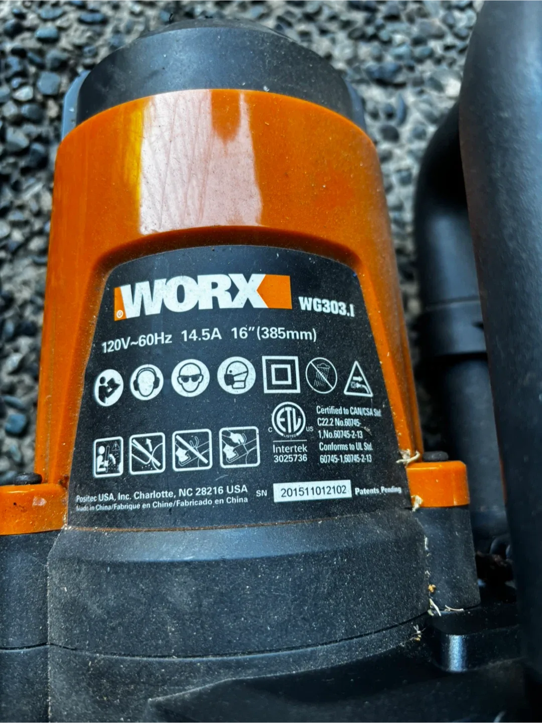 Worx WG303.1 Electric Chainsaw - 16 inch image indicator(3)