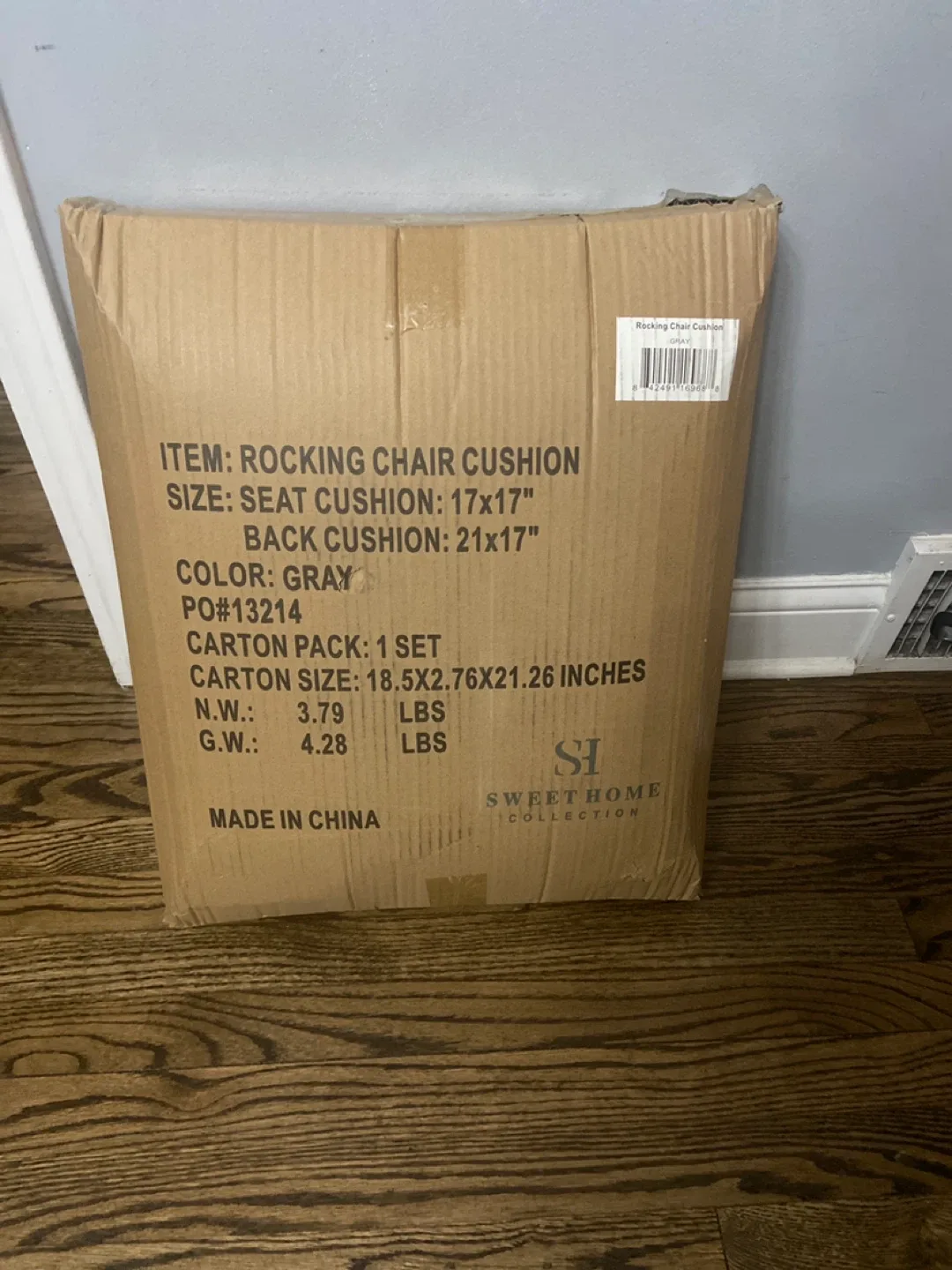 Sweet Home Collection Rocking Chair Cushion - Gray image indicator(3)