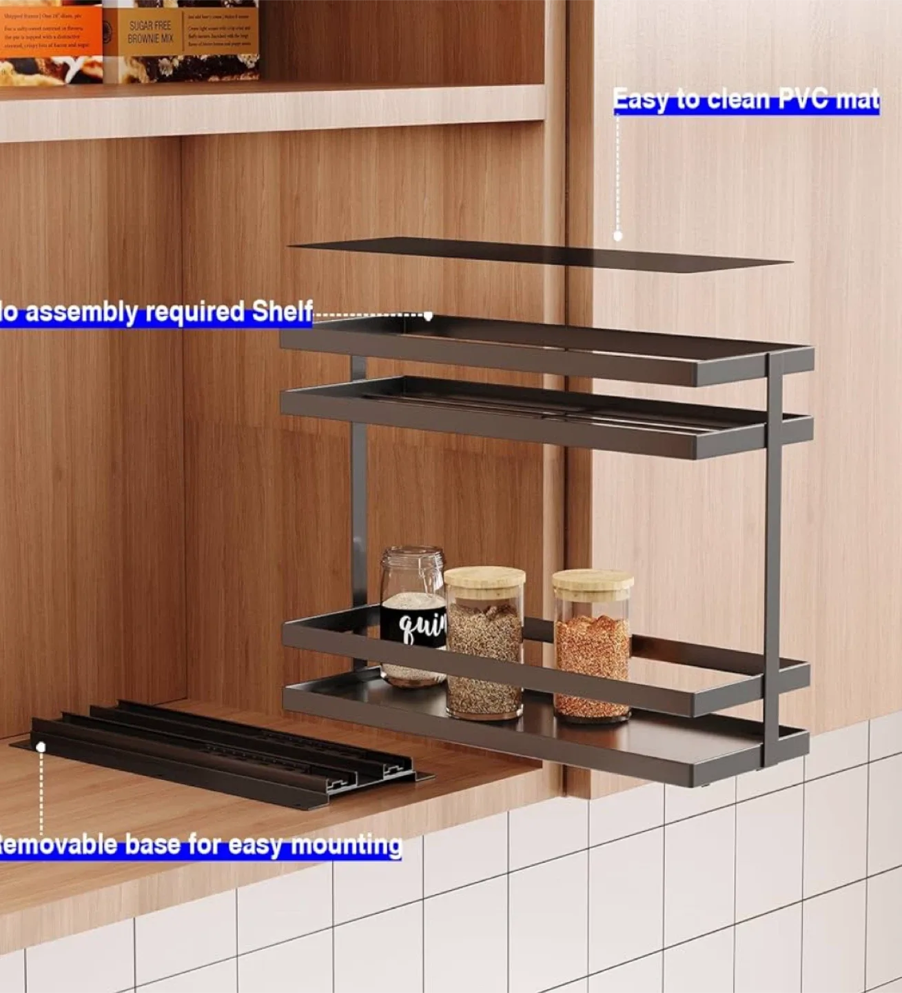 2-Tier Pull Out Spice Rack Organizer image indicator(2)