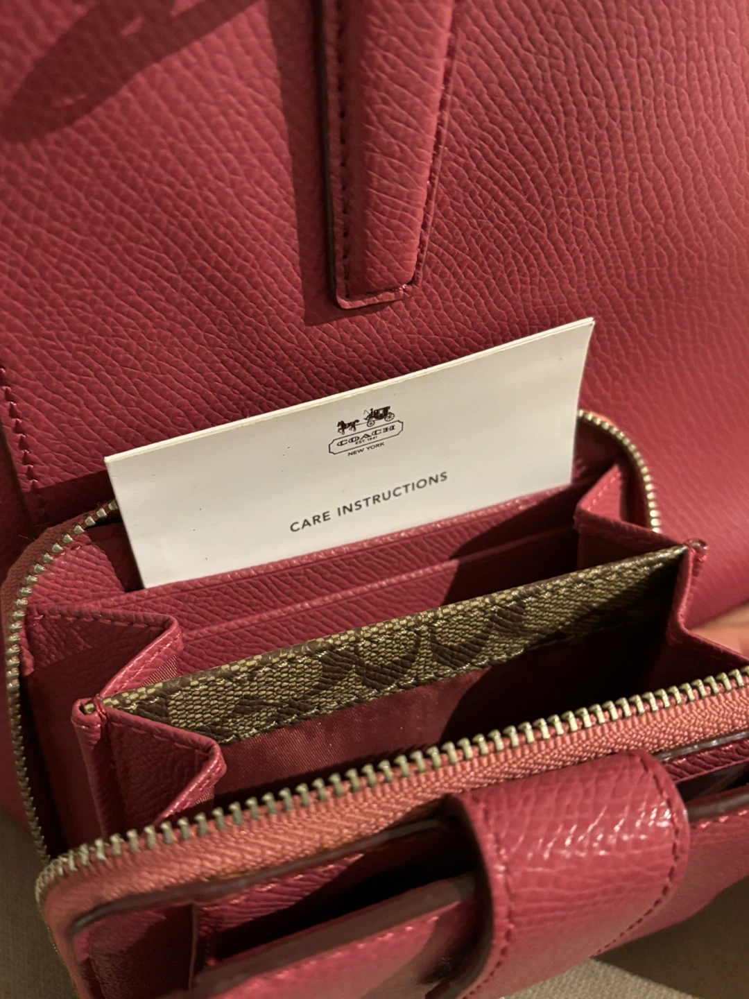 Coach Pink Leather Handbag with Wallet (On Sale) - photo 4