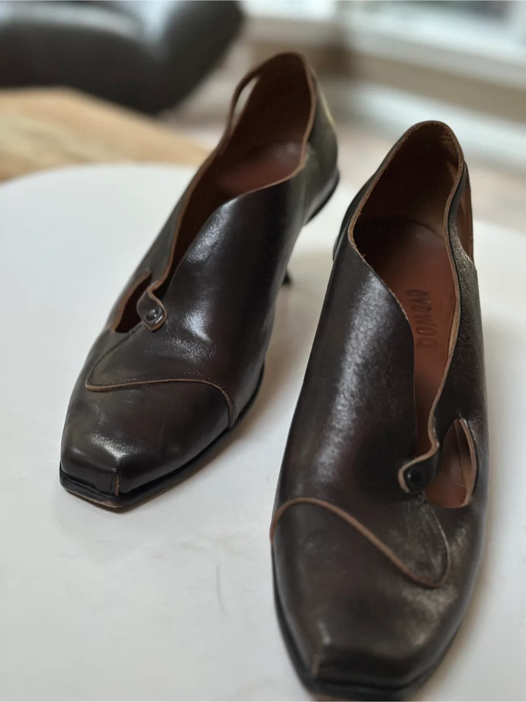 CYDWOQ Vintage Leather Heels - Size EUR 39/US 8-8.5 thumbnail