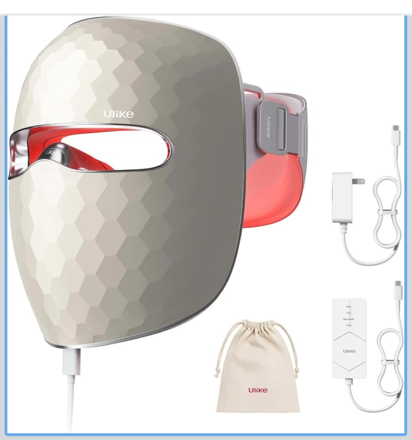 Ulike ReGlow LED Light Therapy Mask - Gold - photo 2