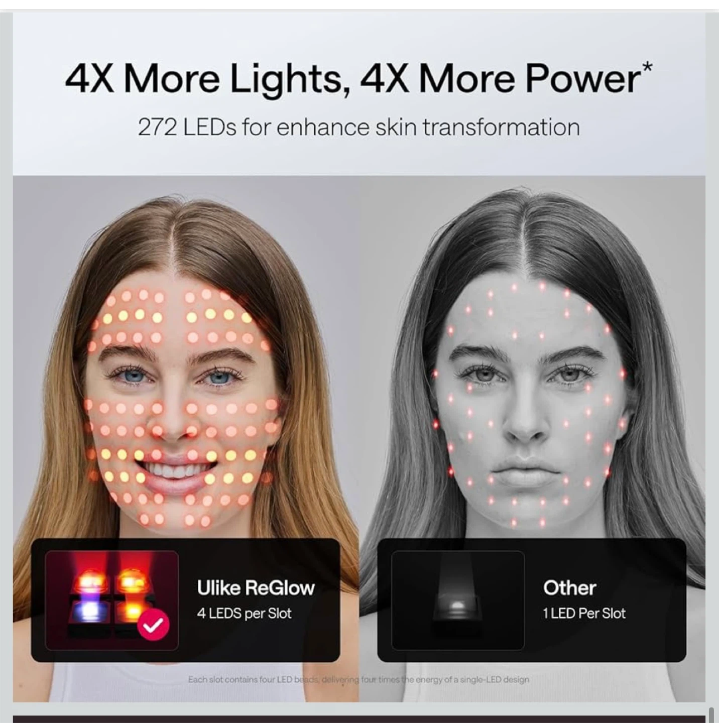 Ulike ReGlow LED Light Therapy Mask - Gold - photo 5