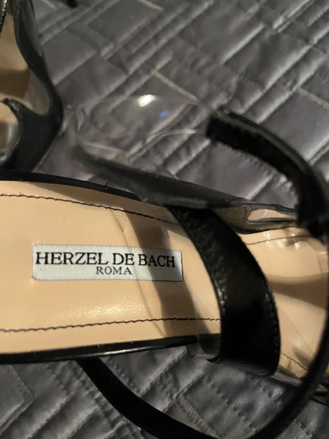 Herzel de Bach Black Heels, Size 9 image indicator(6)