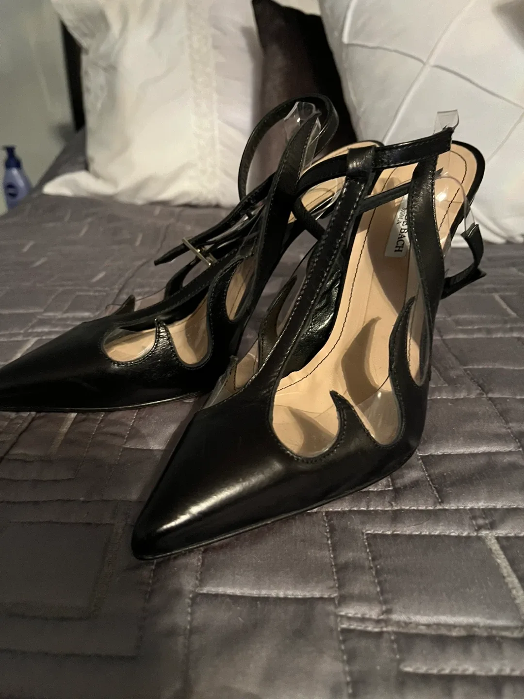 Herzel de Bach Black Heels, Size 9 image indicator(5)