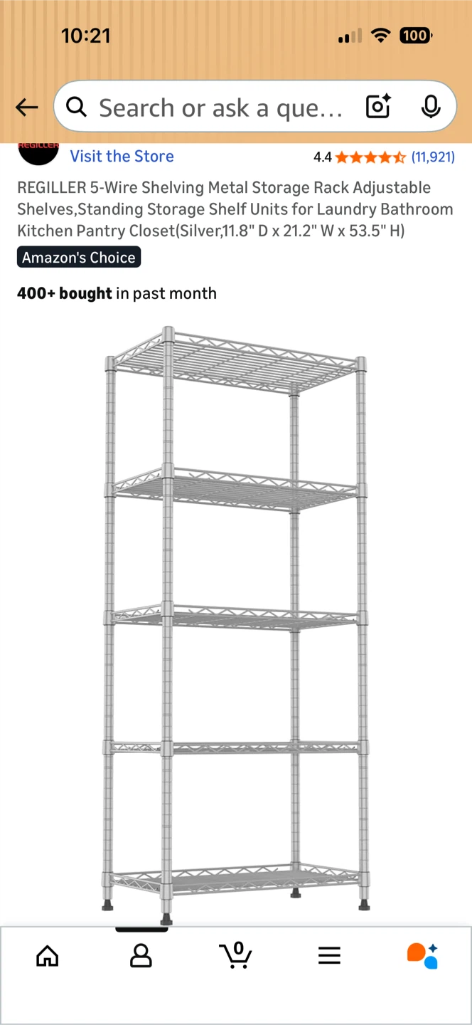 Adjustable Metal Shelves