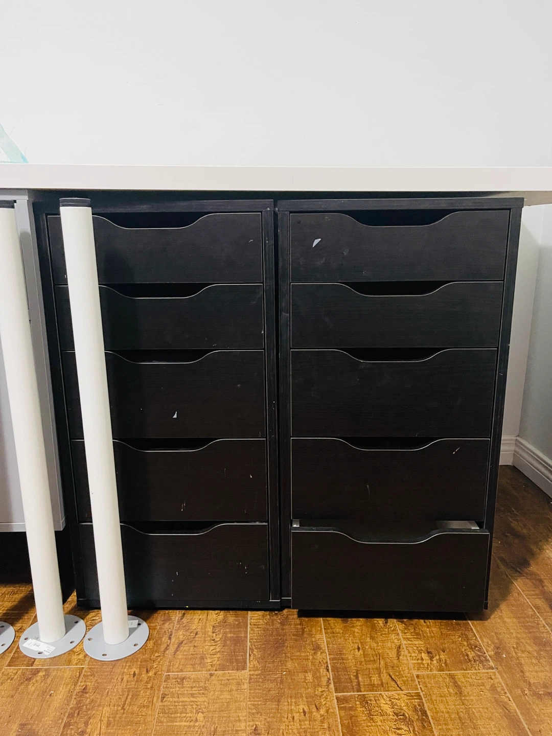 IKEA long table & black drawer - photo 4