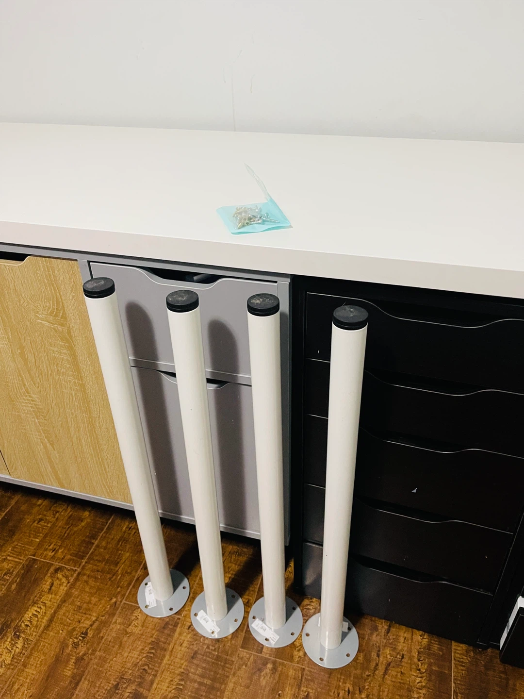 IKEA long table & black drawer - photo 3