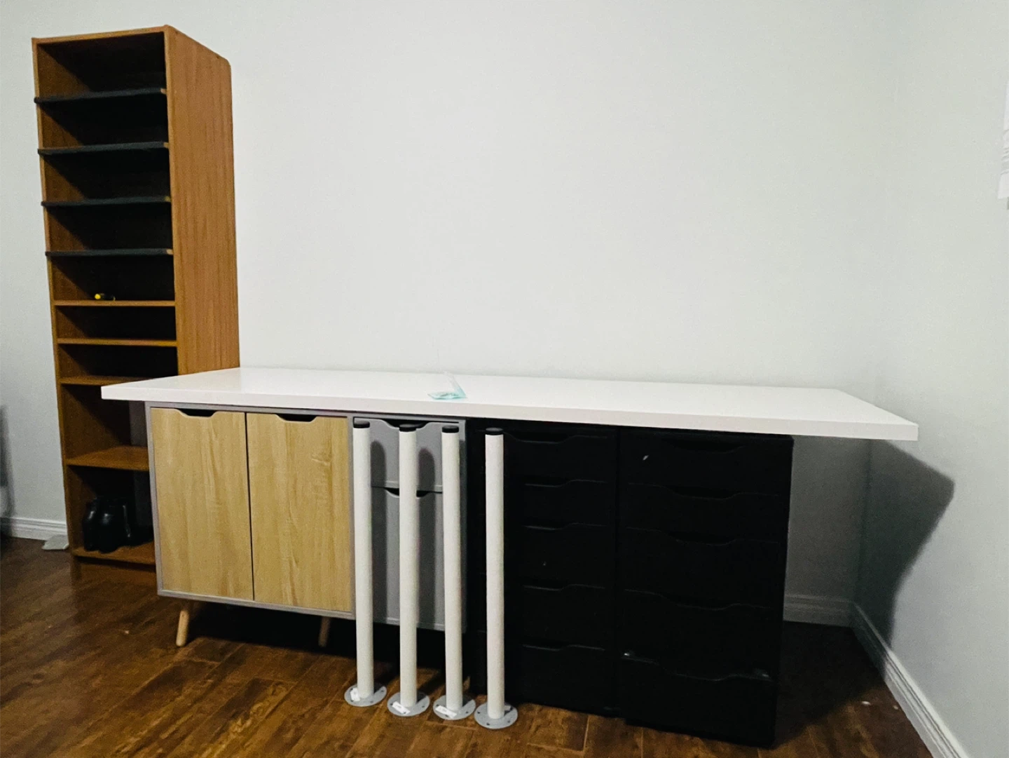 IKEA long table & black drawer - photo 5