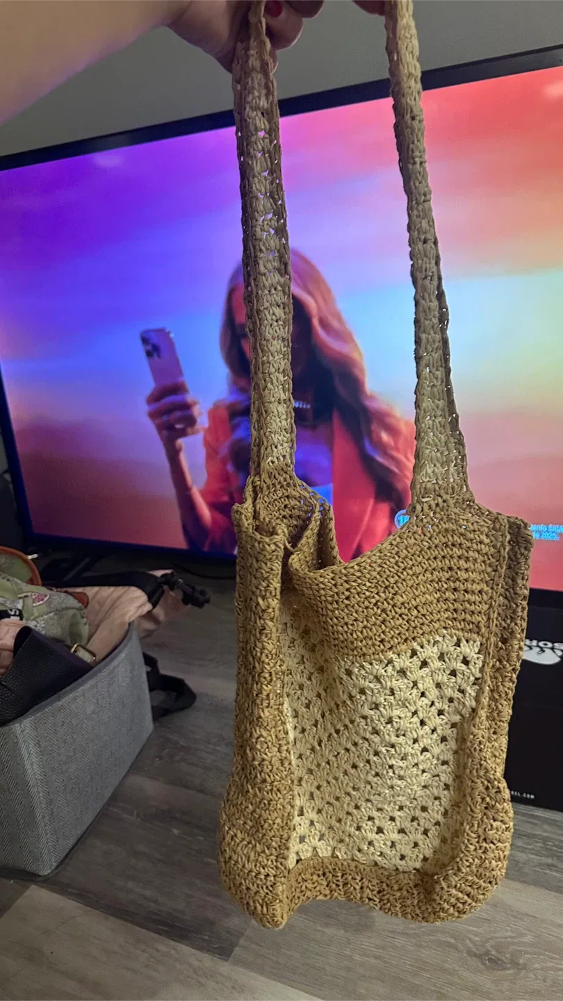 Zara Woven Tote Bag thumbnail