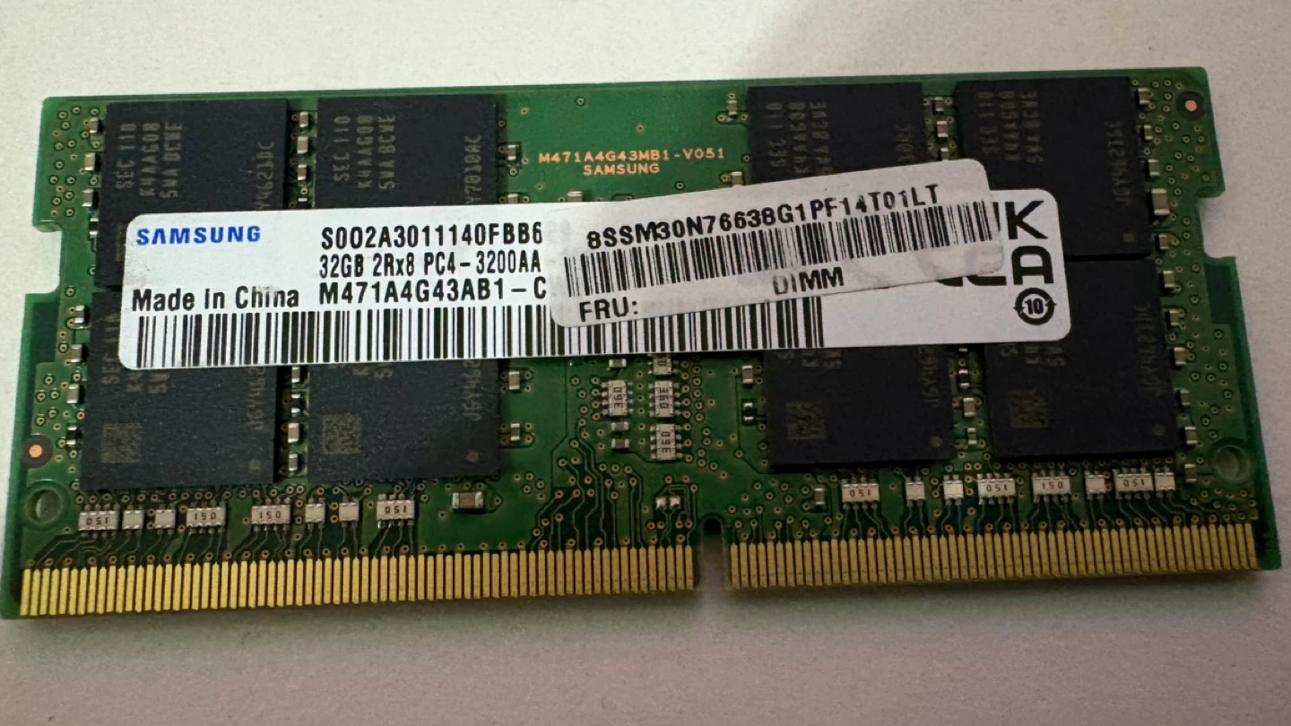 Samsung DDR4 32GB PC4-3200AA Laptop RAM
