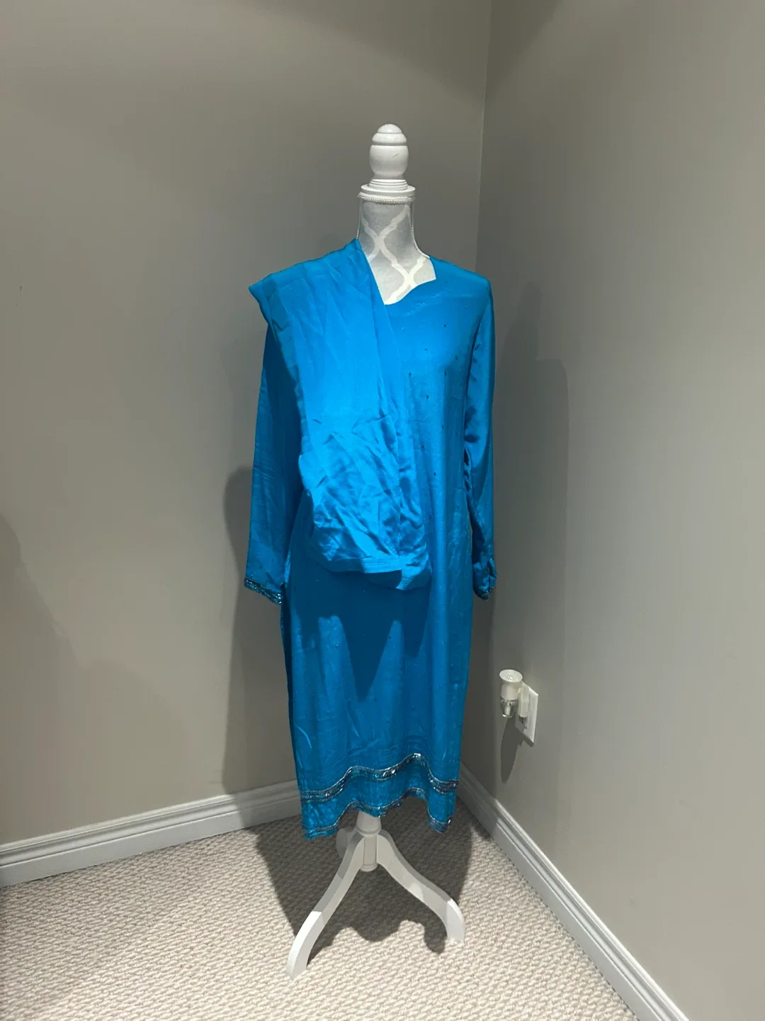 Teal Blue Salwar Kameez image indicator(3)