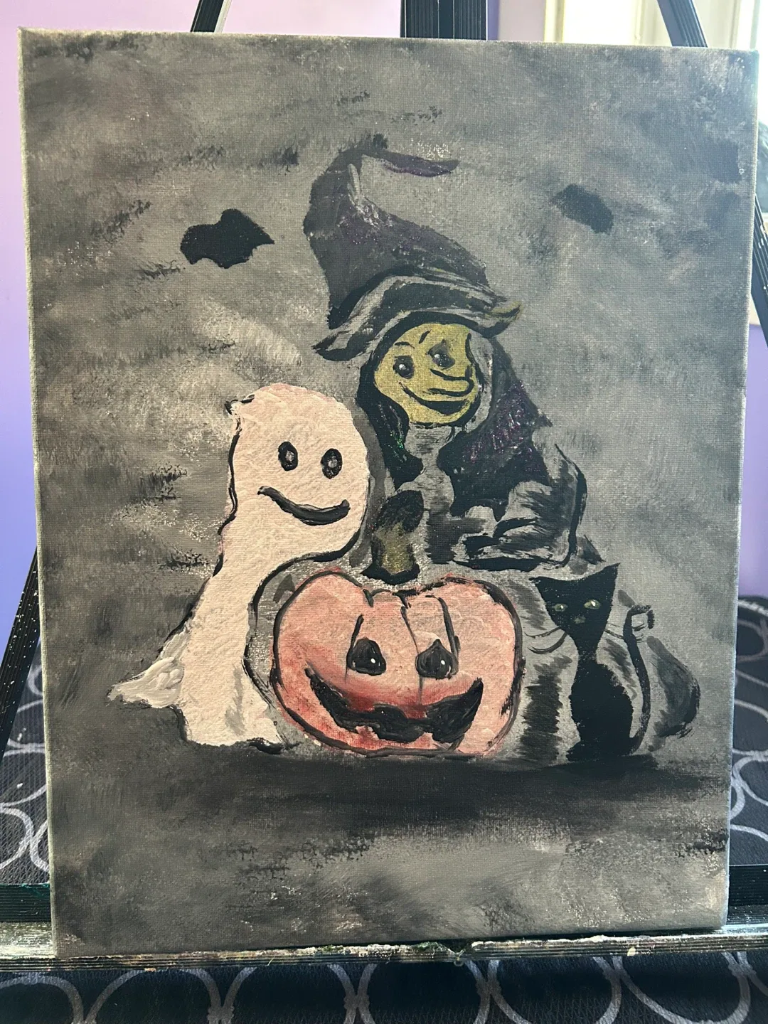 The spirited bunch acrylic painting🧡 image indicator(2)