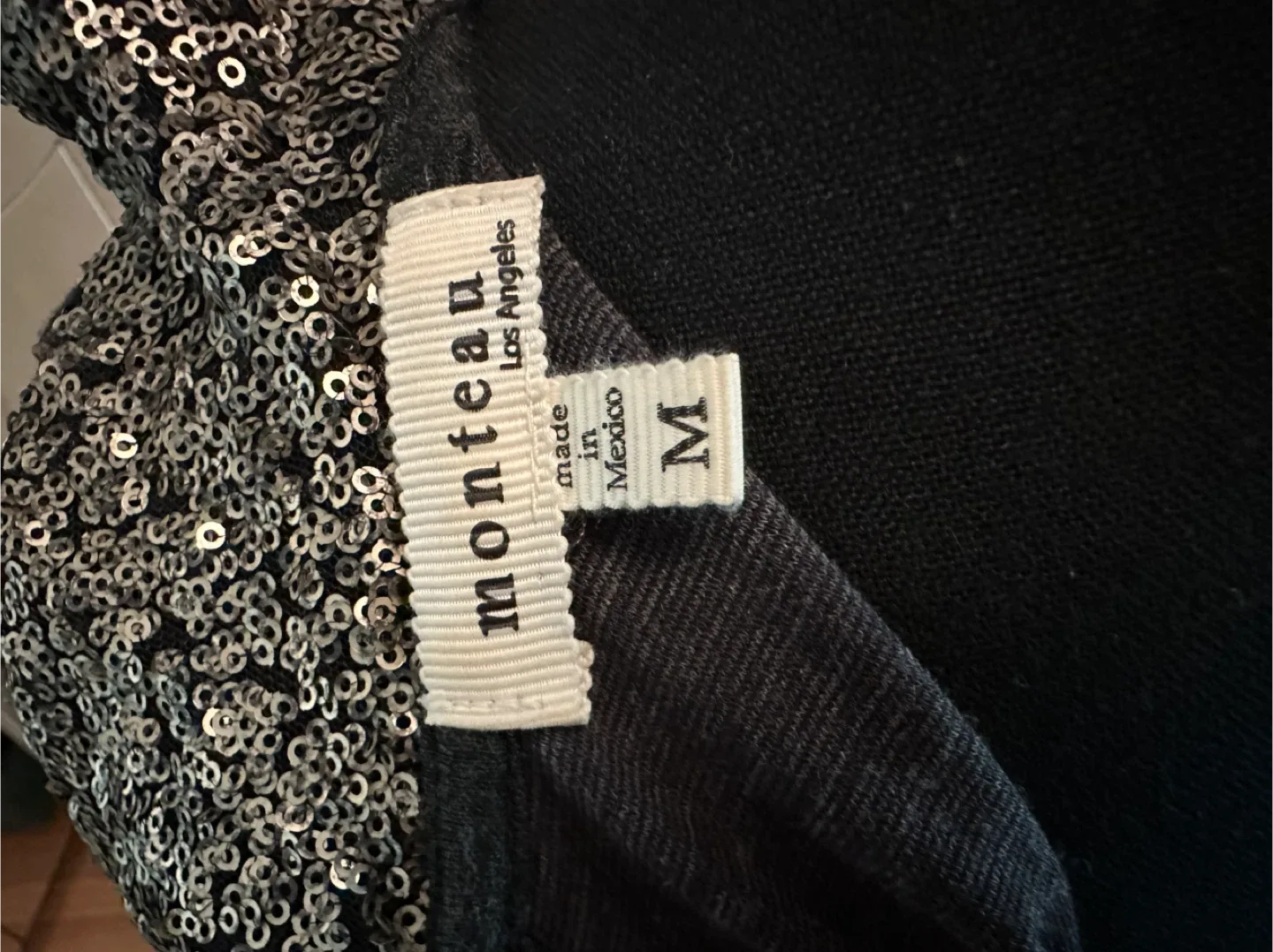 Grey Peplum Dress with Sequin Collar image indicator(6)