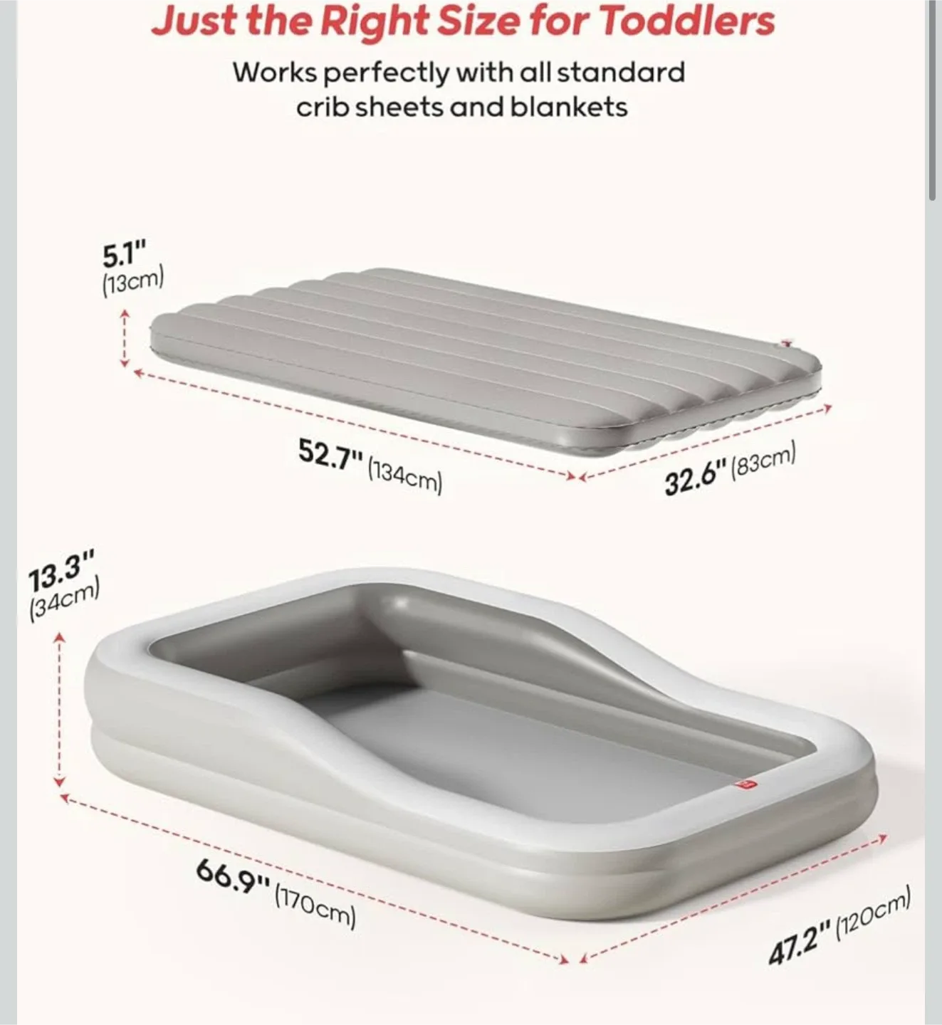 Toddler Air Mattress with Sides & Pump image indicator(2)