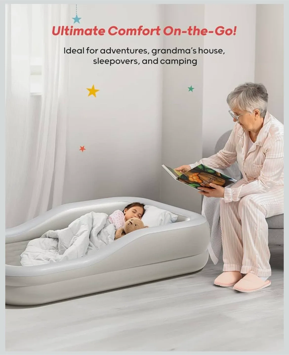 Toddler Air Mattress with Sides & Pump image indicator(5)