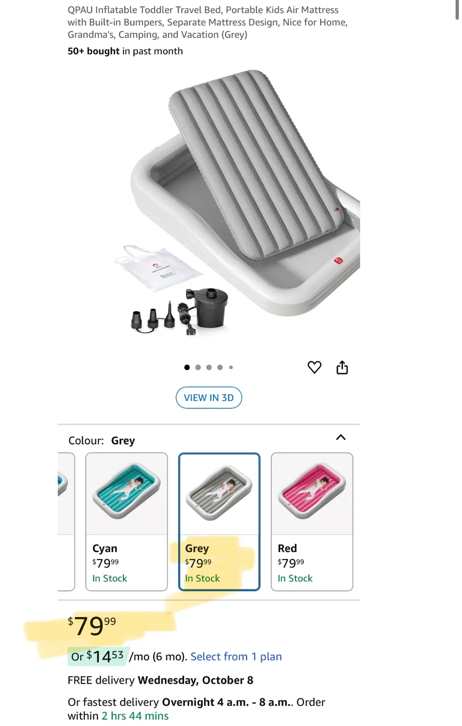 Toddler Air Mattress with Sides & Pump image indicator(7)