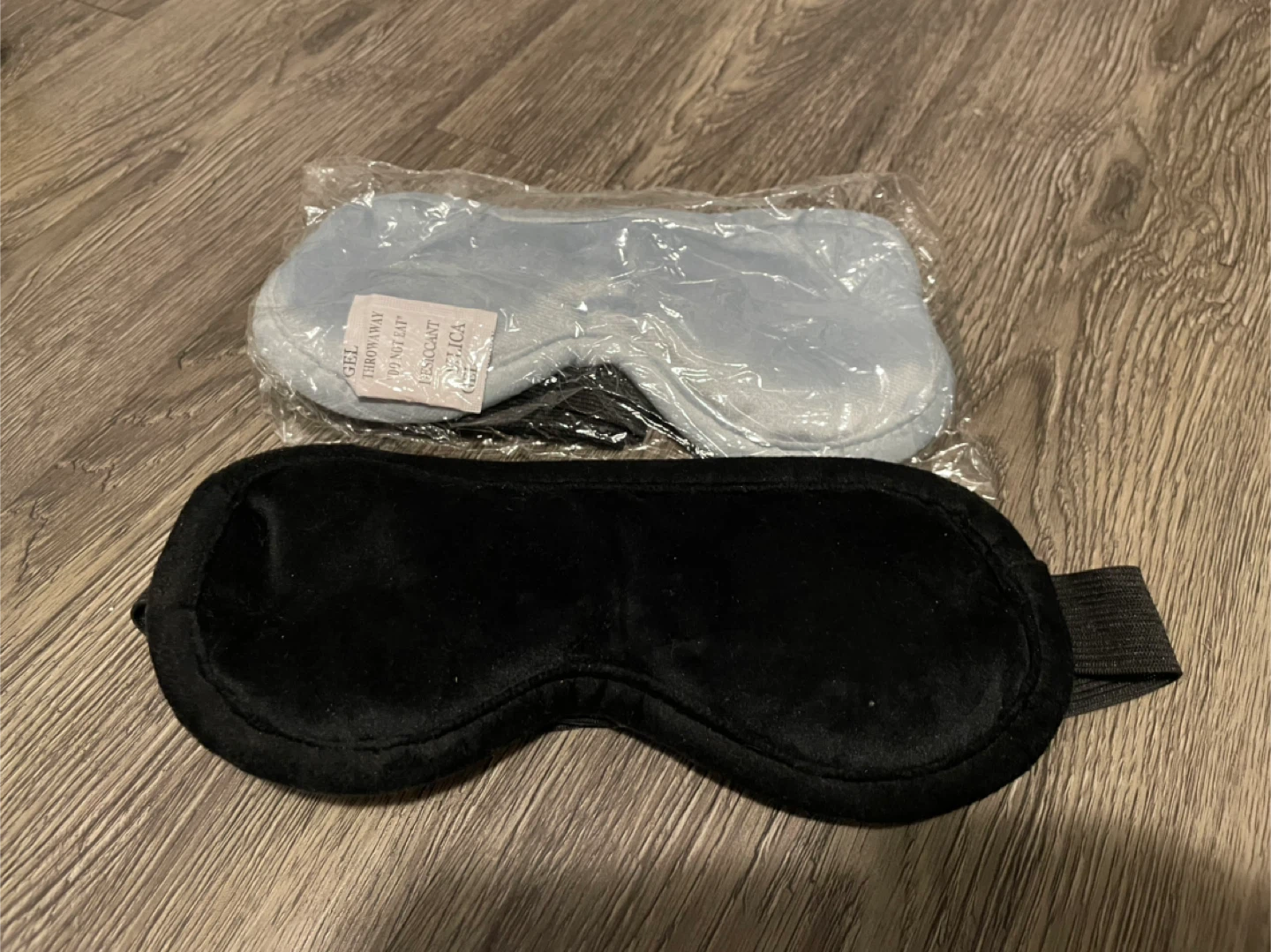 New Sleep Mask - Light Blue and Black
