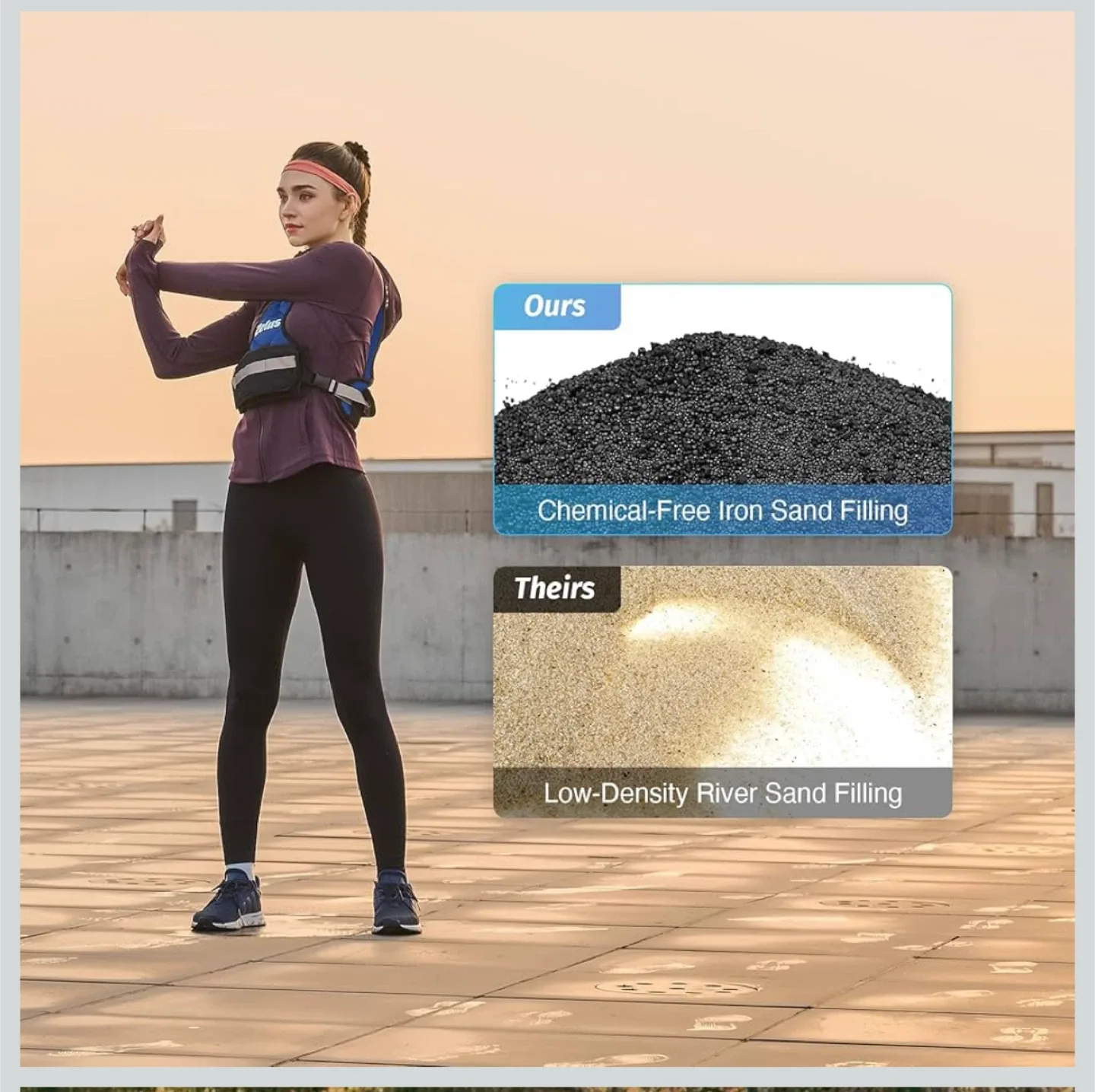 Zelus X-Shaped Weighted Vest 11lb-20lb adjustable image indicator(6)