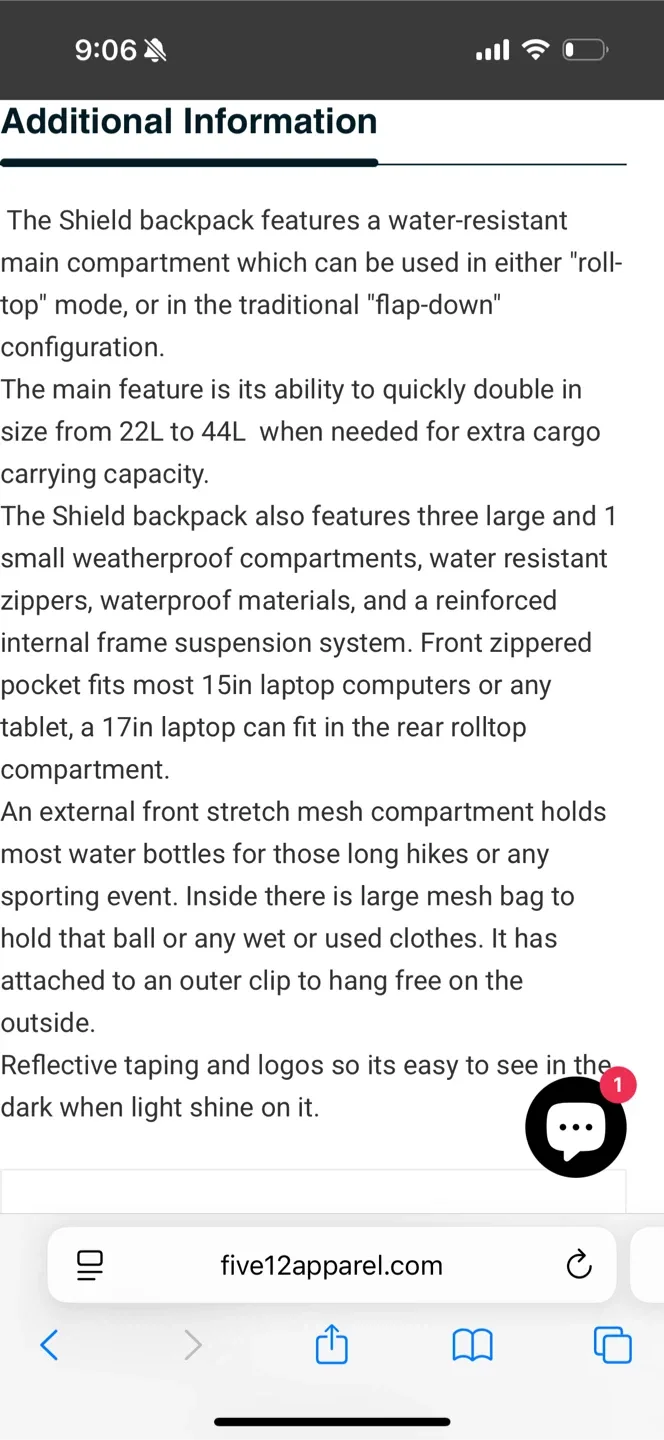 Five 12 Apparel Shield Backpack - Volleyball BC Edition image indicator(3)