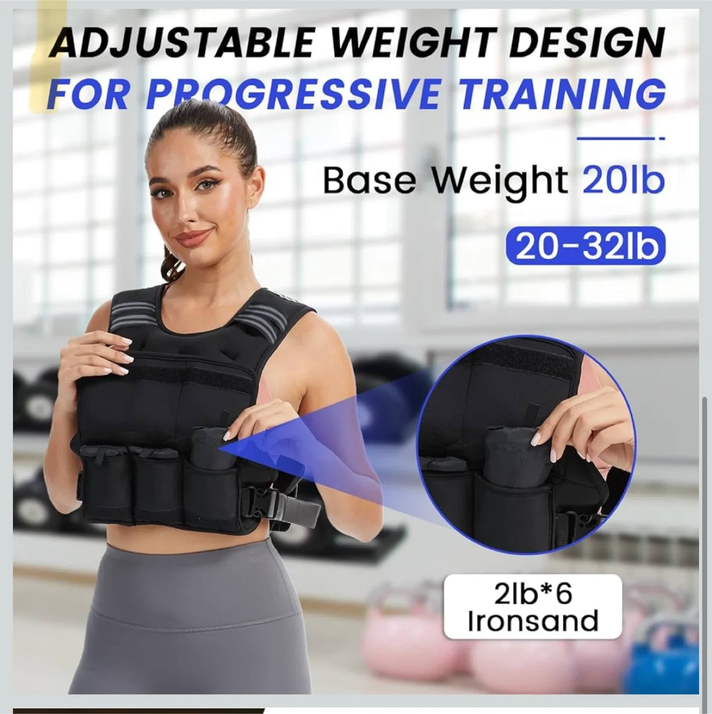 VSD Adjustable Weighted Vest (20-32 lbs) image indicator(4)