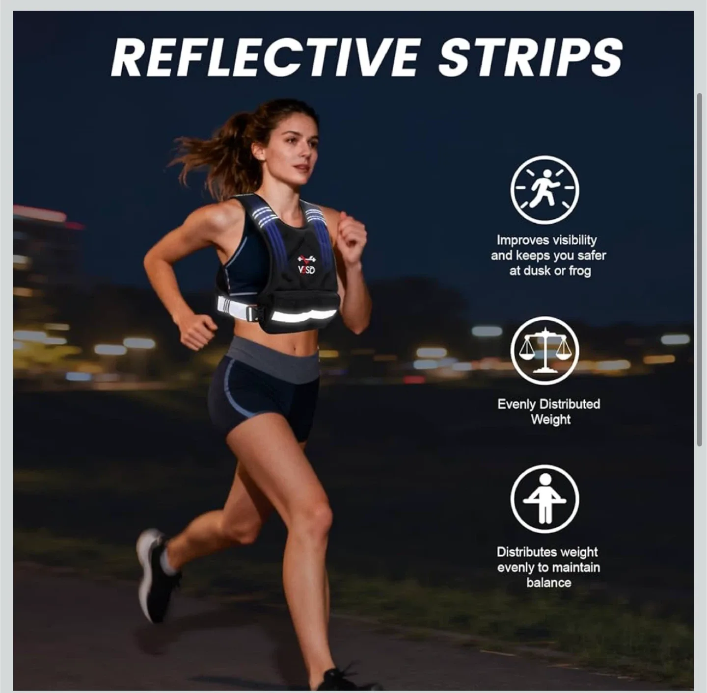 VSD Adjustable Weighted Vest (20-32 lbs) image indicator(3)