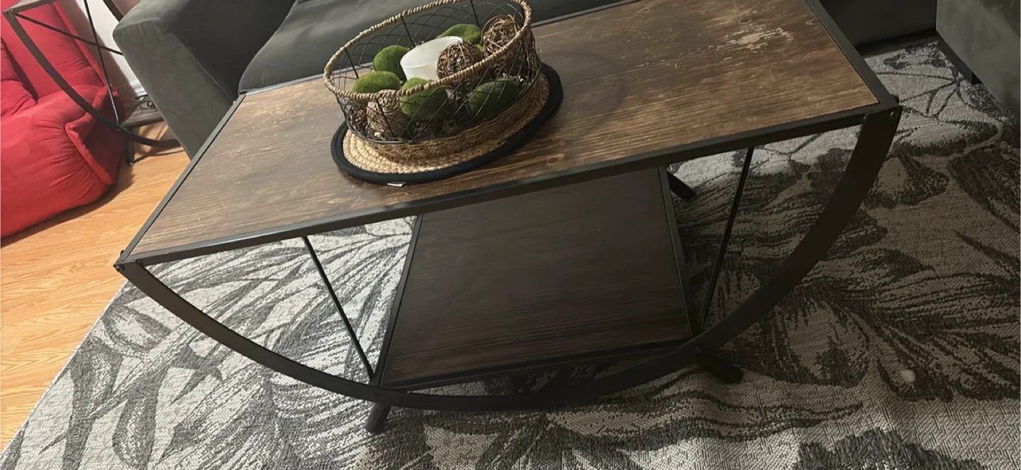 Wood and Metal Coffee Table image indicator(4)