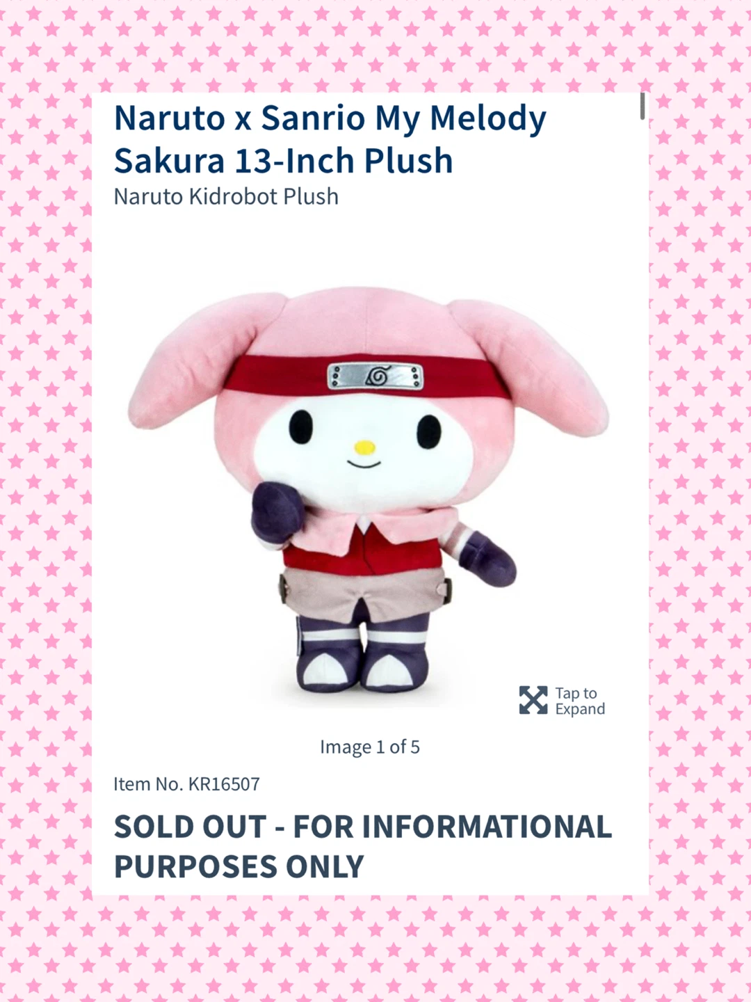 Naruto My Melody Plushie - photo 2