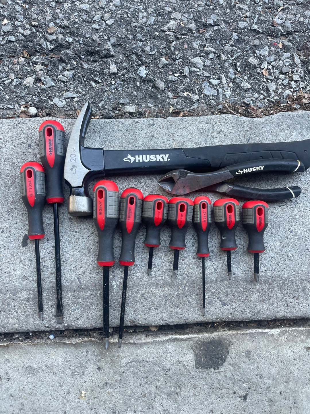 Husky Tool Set - Hammer, Screwdrivers, Pliers