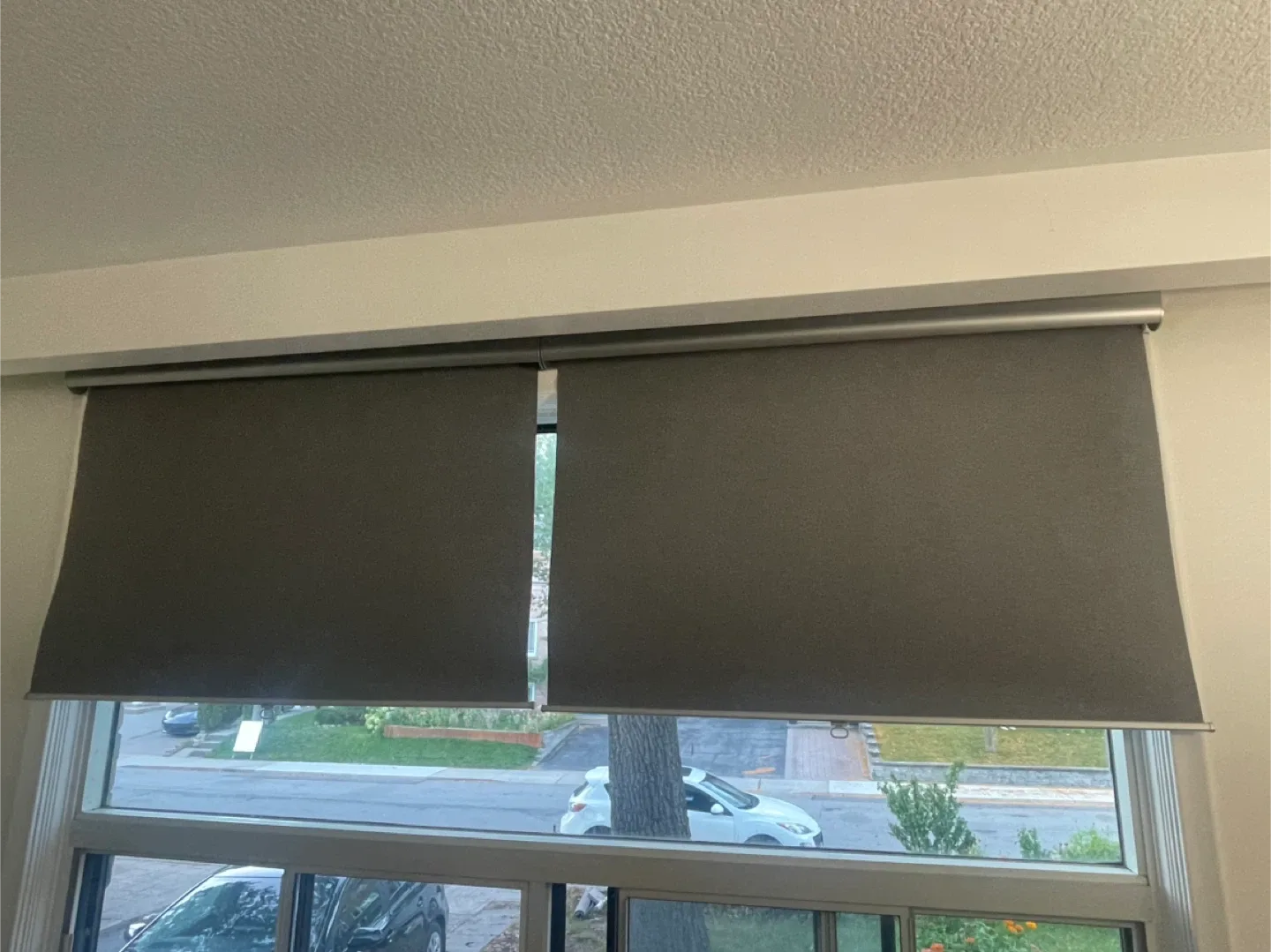 2 IKEA Tretur Blackout Roller Blinds Light Grey (48x76")