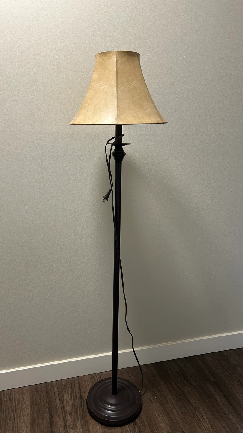 Floor Lamp with Beige Shade