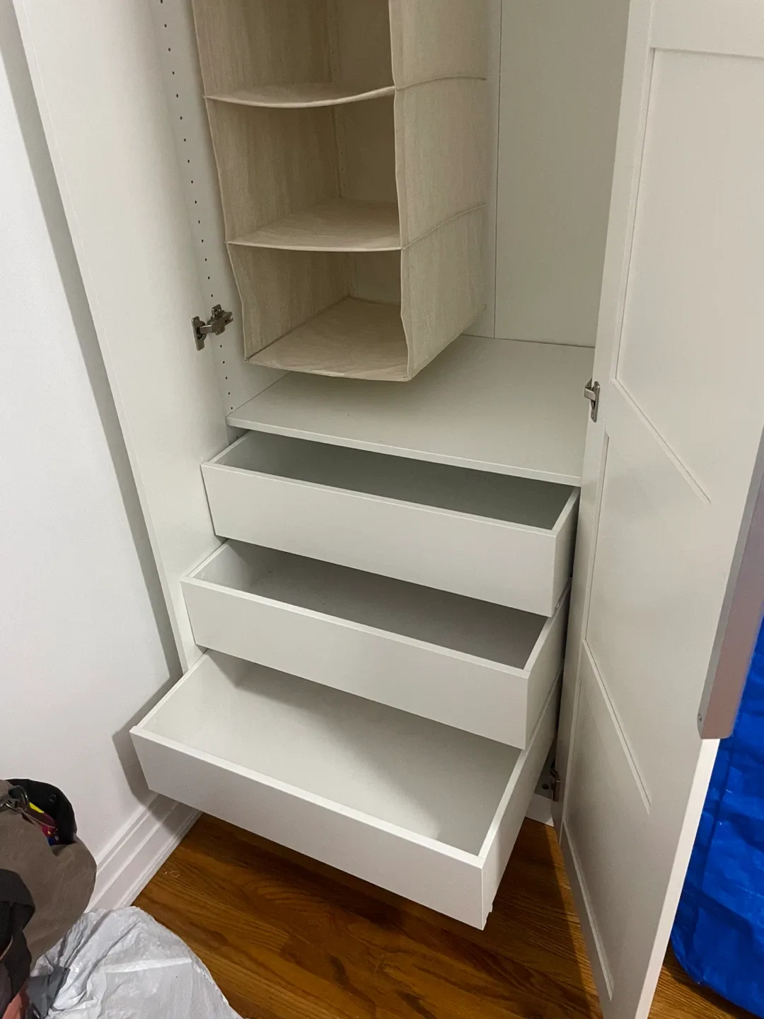 IKEA PAX Wardrobe - White, with drawers image indicator(3)