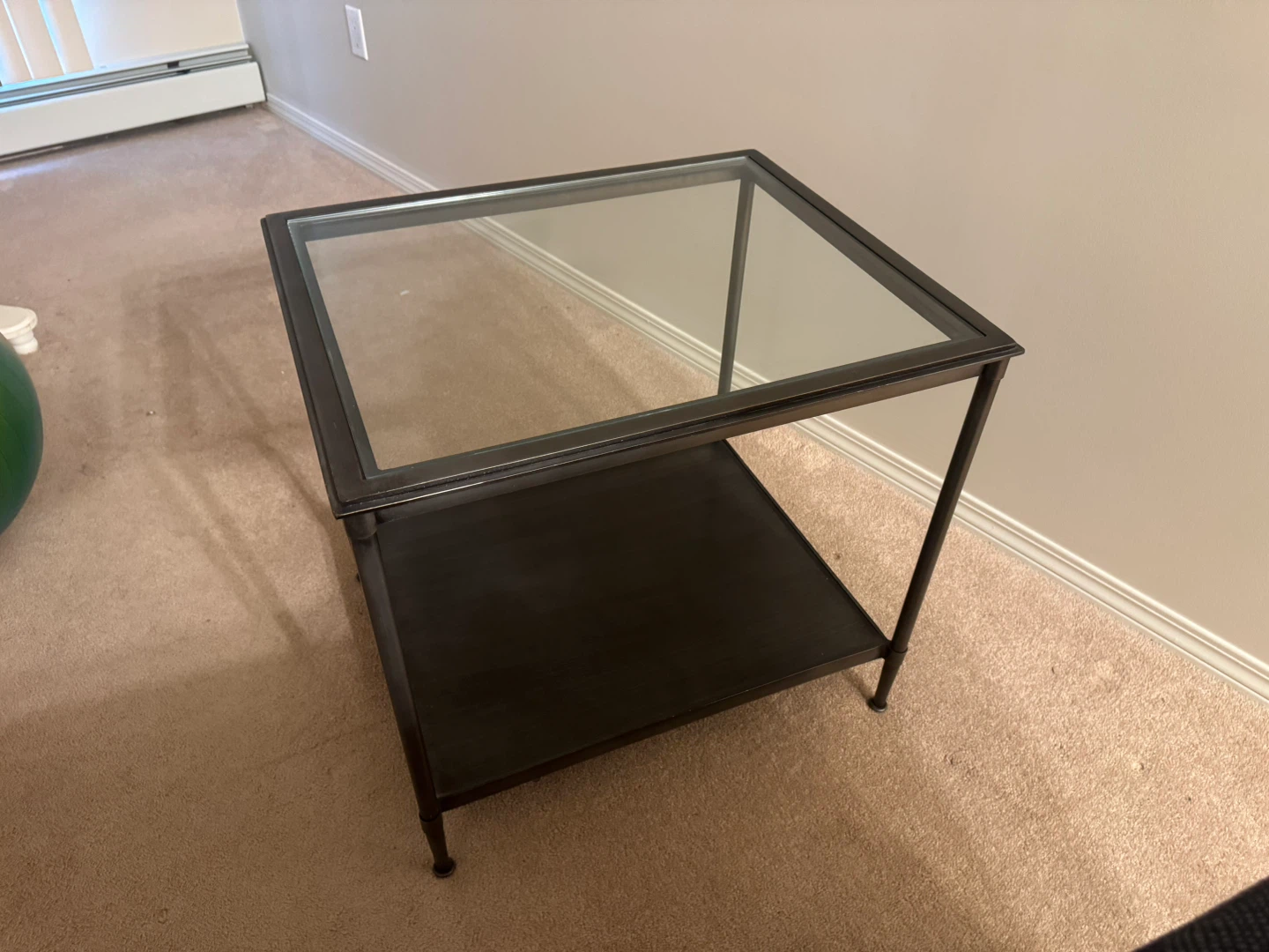 Glass Top End Table