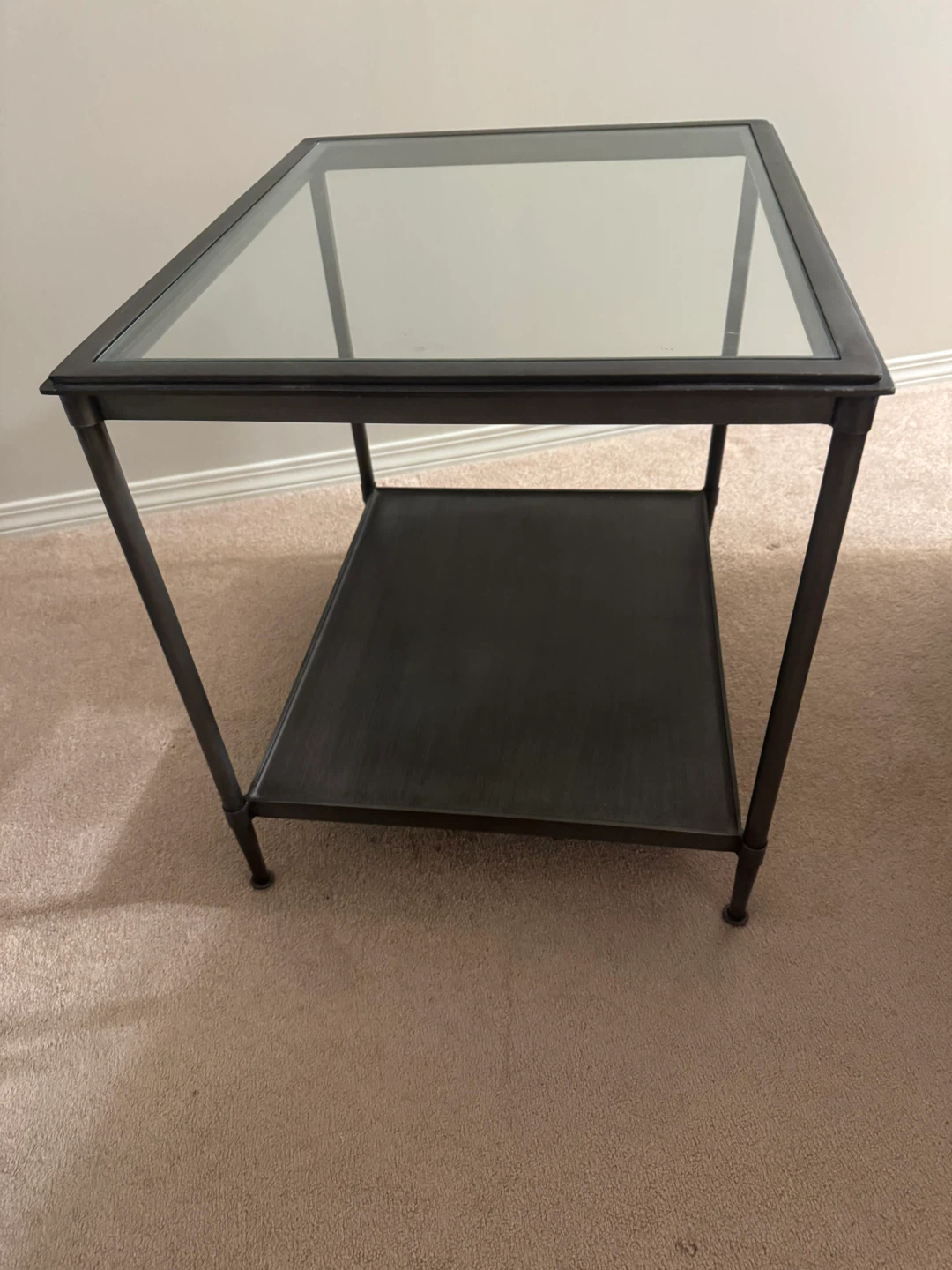 Glass Top End Table - photo 2