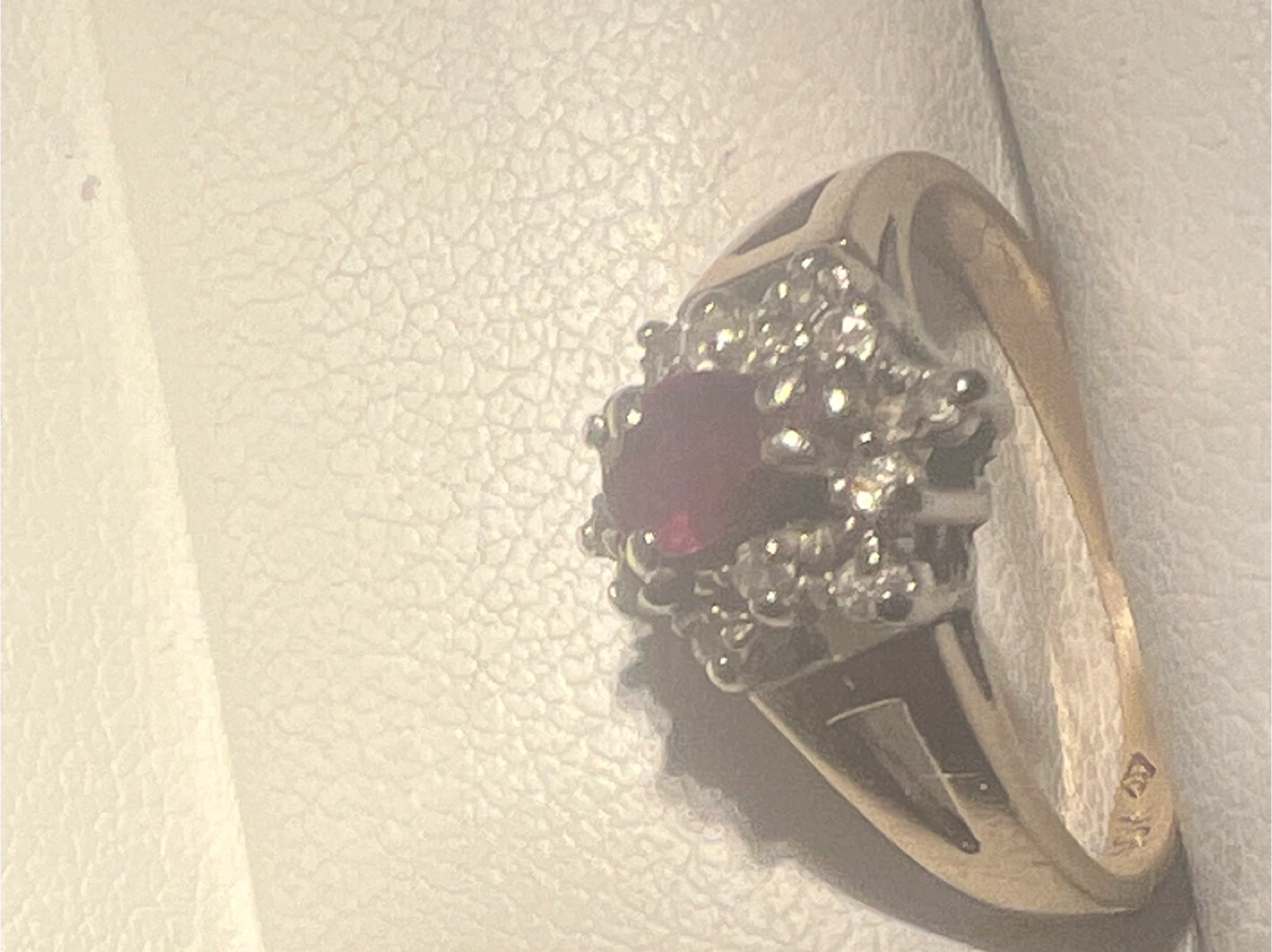 10K Gold Ring with Ruby and Diamonds - photo 5
