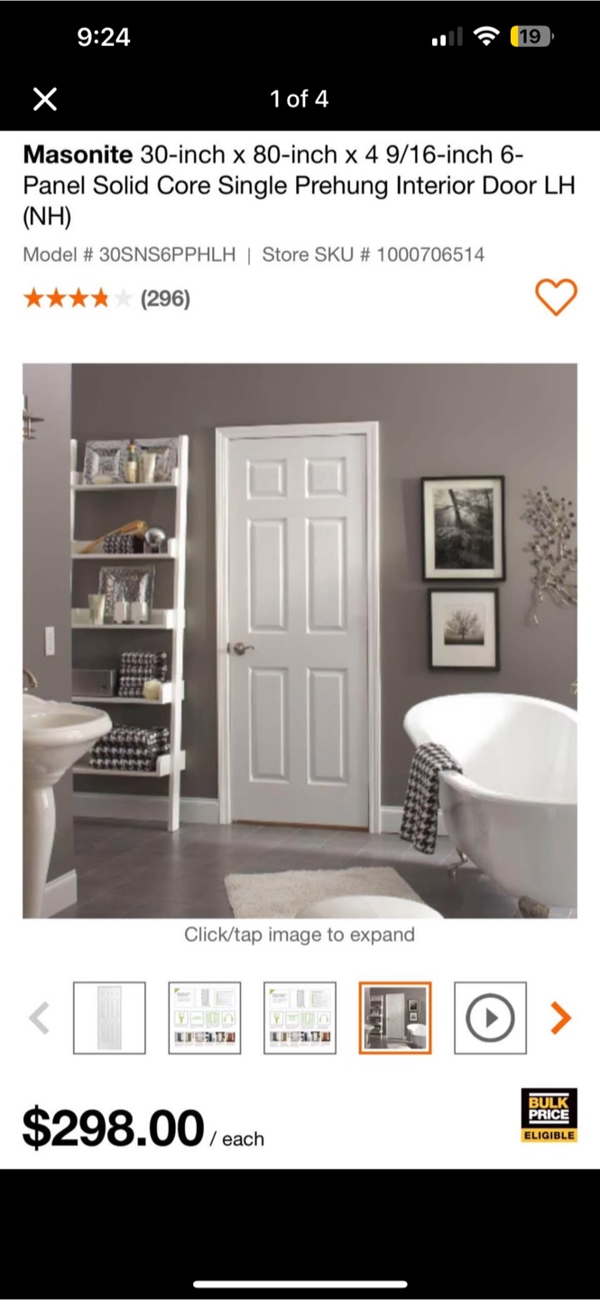 Masonite Interior Door 30x80